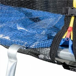 12FT Trampoline for Kids with Safety Enclosure Net, Ladder and 8 Wind Stakes, Round Outdoor Recreational Trampoline - Blue -Sports Shop 12FT Trampoline for Kids with Safety Enclosure Net Ladder and 8 Wind Stakes Round Outdoor Recreational Trampoline 455339 2