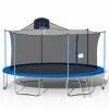 16FT Trampoline for Kids with 360-degree Safety Net, Ladder and Basketball Hook - Blue -Sports Shop 16FT TRAMPOLINE BLUE 455350 0