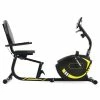 Merax Indoor Ergonomic Exercise Bike Seat Adjustment 8-level Resistance Adjustment LCD Display Maximum Load 120kg - Yellow