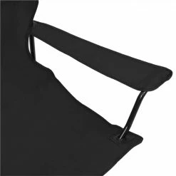 2-Seater Foldable Camping Chair Steel and Fabric Black -Sports Shop 2 Seater Foldable Camping Chair Steel and Fabric Black 467630 5