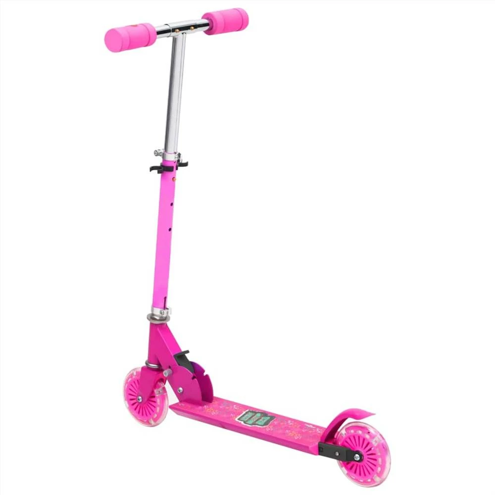2-Wheel Children Scooter with Adjustable Aluminium Handlebar Pink 6 2-Wheel Children Scooter with Adjustable Aluminium Handlebar Pink - Image 4