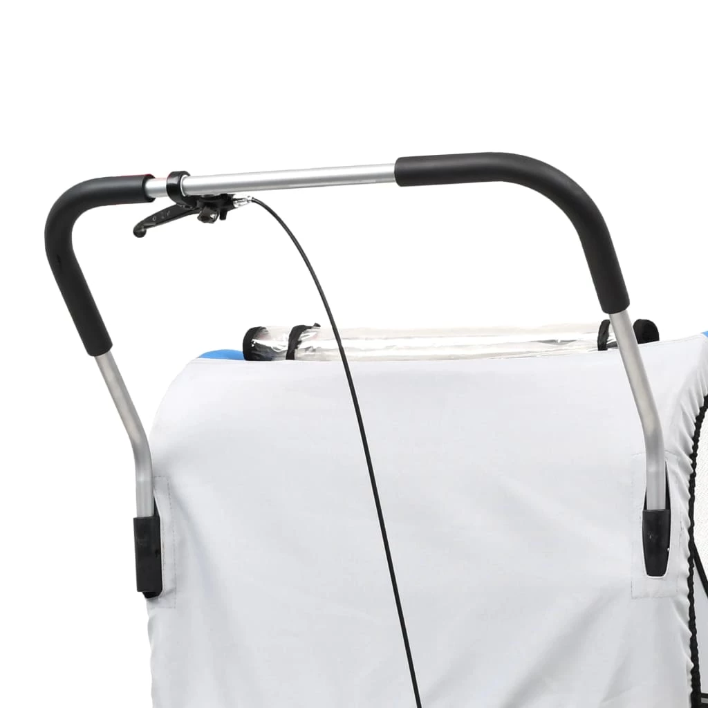 2-in-1 Kids' Bicycle Trailer & Stroller Dark Blue and Grey 7 2-in-1 Kids' Bicycle Trailer & Stroller Dark Blue and Grey - Image 5