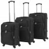 3 Piece Soft Case Trolley Set Black -Sports Shop 3 Piece Soft Case Trolley Set Black 428585 0