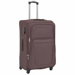 3 Piece Soft Case Trolley Set Coffee -Sports Shop 3 Piece Soft Case Trolley Set Coffee 428578 5