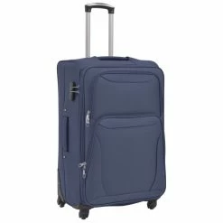 3 Piece Soft Case Trolley Set Navy Blue 13 3 Piece Soft Case Trolley Set Navy Blue -Sports Shop 3 Piece Soft Case Trolley Set Navy Blue 428777 5