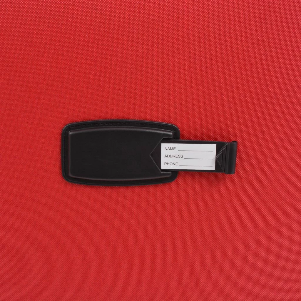 3 Piece Soft Case Trolley Set Red 4 3 Piece Soft Case Trolley Set Red - Image 2