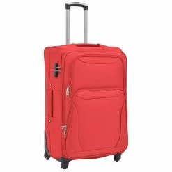 3 Piece Soft Case Trolley Set Red 13 3 Piece Soft Case Trolley Set Red -Sports Shop 3 Piece Soft Case Trolley Set Red 428776 5