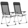 44305 Folding Camping Chairs 2 pcs Black Aluminium -Sports Shop 44305 Folding Camping Chairs 2 pcs Black Aluminium 457964 0