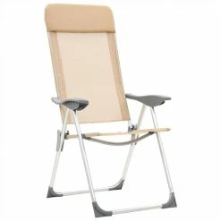 44306 Folding Camping Chairs 2 pcs Cream Aluminium 10 44306 Folding Camping Chairs 2 pcs Cream Aluminium -Sports Shop 44306 Folding Camping Chairs 2 pcs Cream Aluminium 458030 2