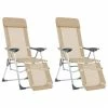 44317 Folding Camping Chairs 2 pcs with Footrest Cream Aluminium -Sports Shop 44317 Folding Camping Chairs 2 pcs with Footrest Cream Aluminium 475075 0