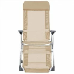 44317 Folding Camping Chairs 2 pcs with Footrest Cream Aluminium -Sports Shop 44317 Folding Camping Chairs 2 pcs with Footrest Cream Aluminium 475075 3