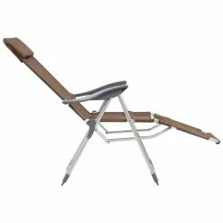 44318 Folding Camping Chairs 2 pcs with Footrest Taupe Aluminium -Sports Shop 44318 Folding Camping Chairs 2 pcs with Footrest Taupe Aluminium 467652 5