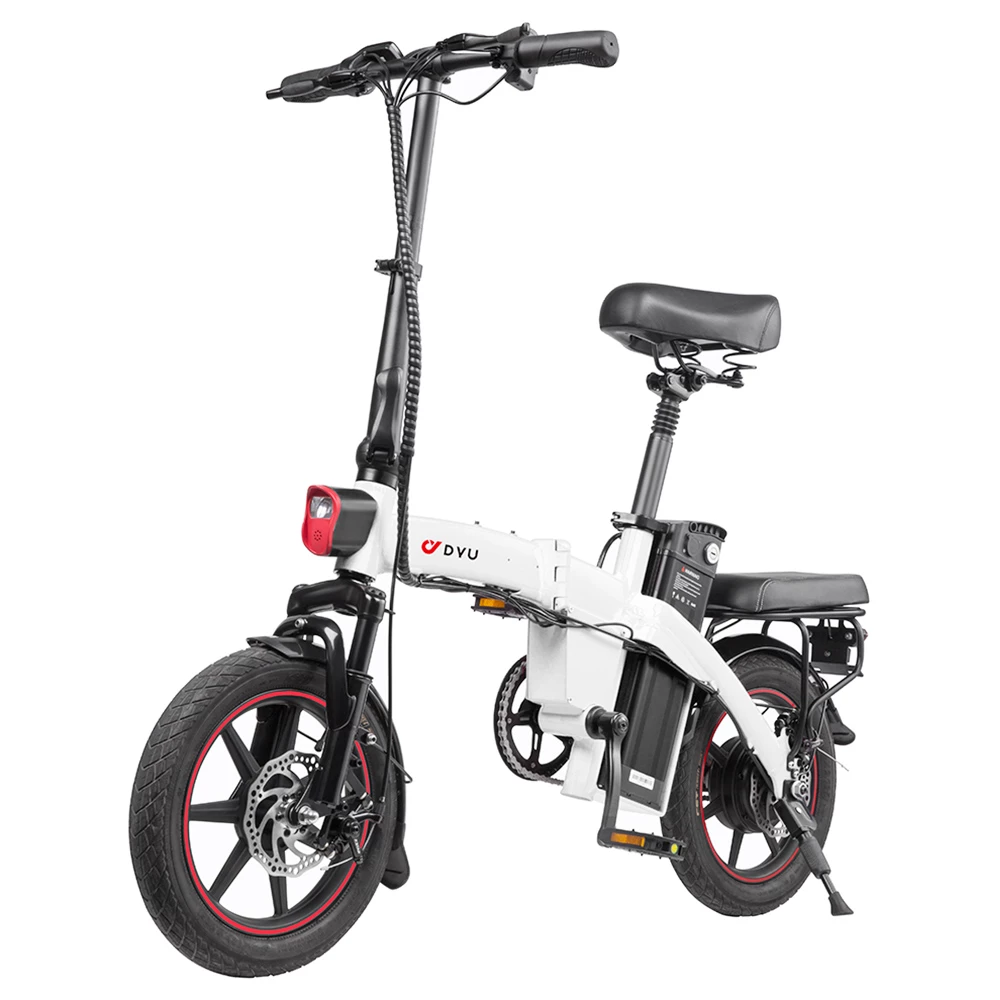DYU A5 Electric Bicycle 350W Motor Max Speed 25km/h 36V 7.5Ah Battery 70km Max Range - White 4 DYU A5 Electric Bicycle 350W Motor Max Speed 25km/h 36V 7.5Ah Battery 70km Max Range - White - Image 2