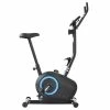 Merax Indoor Ergonomic Exercise Bike Resistance and Height Adjustment LCD Display with Cup Holders Maximum Load 120kg - Blue