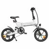 ADO A16 XE Folding Electric Bike 250W Geared Hub Motor 36V 7.5Ah Battery for 43 Mile Range 25km/h Max Speed - White