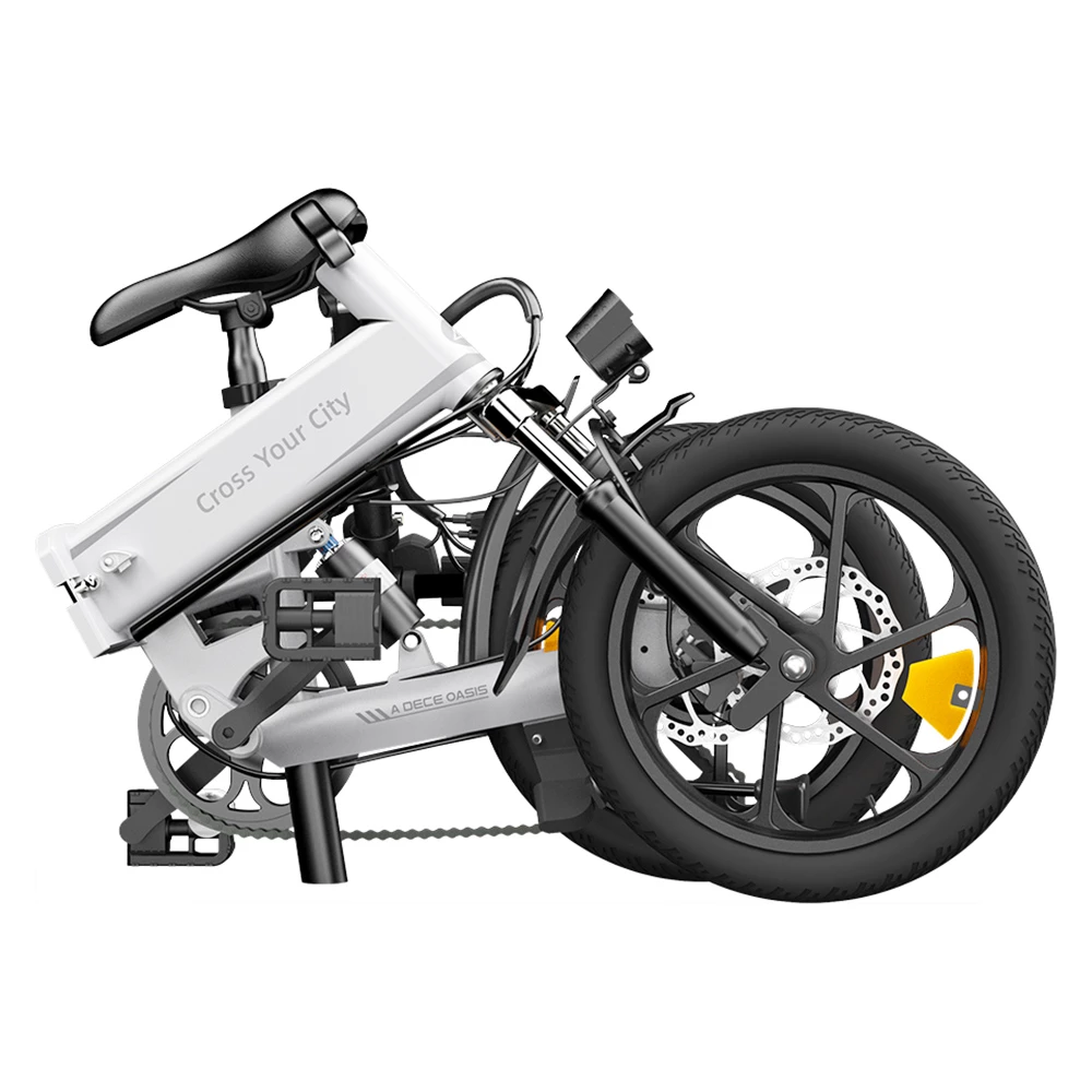 ADO A16 XE Folding Electric Bike 250W Geared Hub Motor 36V 7.5Ah Battery for 43 Mile Range 25km/h Max Speed - White 8 ADO A16 XE Folding Electric Bike 250W Geared Hub Motor 36V 7.5Ah Battery for 43 Mile Range 25km/h Max Speed - White - Image 6