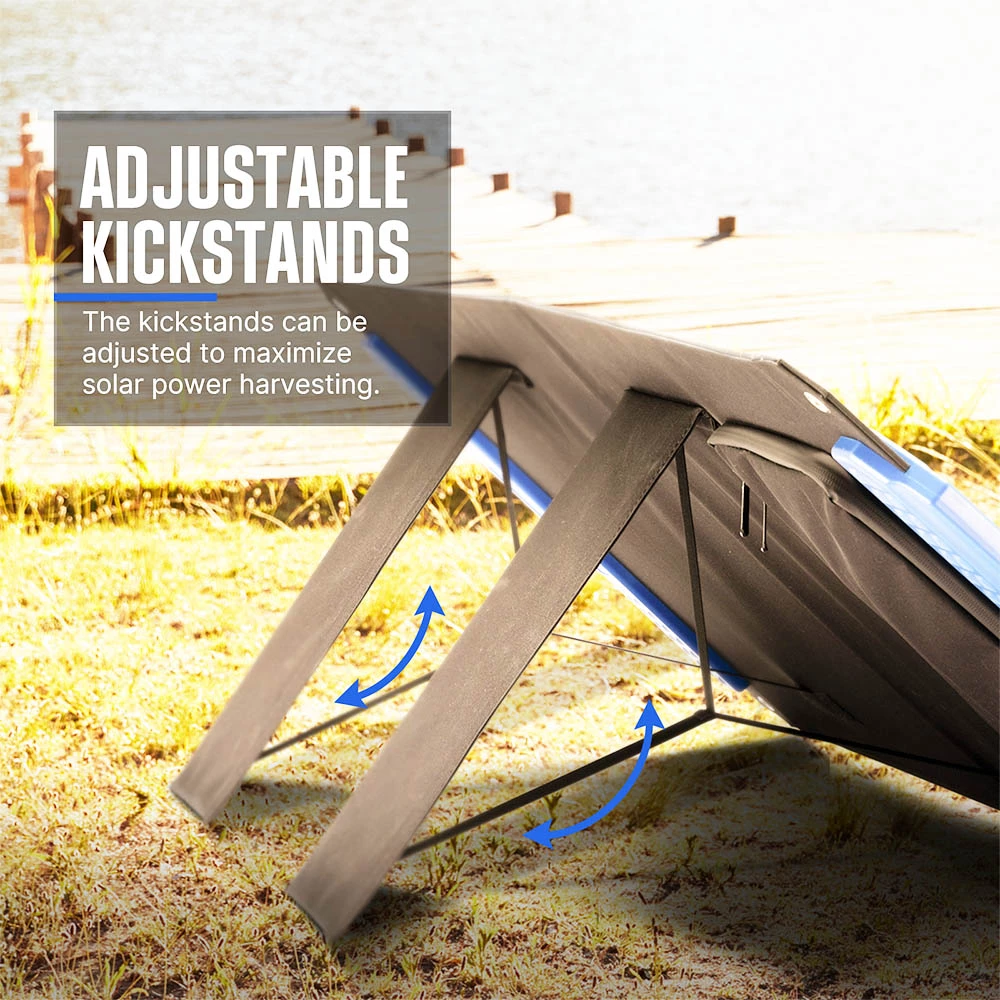 ATEM POWER 100W Monocrystalline Solar Panel Compatible with Generators Power Station for RV Outdoor Camping 4 ATEM POWER 100W Monocrystalline Solar Panel Compatible with Generators Power Station for RV Outdoor Camping - Image 2