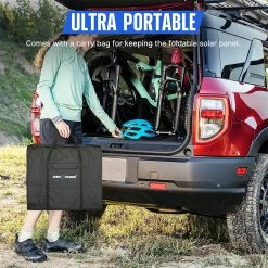 ATEM POWER 160W Portable Monocrystalline Solar Panel Without Glass 20A MPPT Controller with USB Output for RV Camping -Sports Shop ATEM POWER 160W Portable Monocrystalline Solar Panel 499031 2