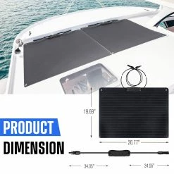 ATEM POWER 55W Monocrystalline Solar Panel Flexible 245 Degree Bendable for RV Tent Roof Boat Cabin Marine Camping -Sports Shop ATEM POWER 55W Monocrystalline Solar Panel 499035 4