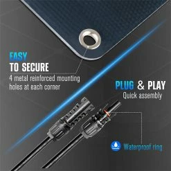 ATEM POWER 55W Monocrystalline Solar Panel Flexible 245 Degree Bendable for RV Tent Roof Boat Cabin Marine Camping -Sports Shop ATEM POWER 55W Monocrystalline Solar Panel 499035 5