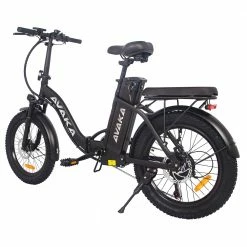 AVAKA BZ20 PLUS Electric Bike Foldable 20*3.0 Inch Fat Tires 500W Brushless Motor 25Km/h Max Speed 48V 15Ah Battery 100Km Range 120KG Max Load Dual Disc Brake Shimano 7-Speed Gear IP54 Waterproof LCD Display- FT Wheel Black -Sports Shop AVAKA BZ20 PLUS Electric Bike Spoked Wheel Black 514567 4