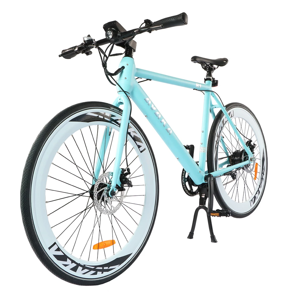 AVAKA R1 Electric Bike 700C*32C Inch Wheels 250W Brushless Motor 25Km/h Max Speed 36V 9Ah Battery Shimano 7-Speed Transmission IP65 Waterproof Double Mechanical Disc Brake LCD Display - Matte Blue 4 AVAKA R1 Electric Bike 700C*32C Inch Wheels 250W Brushless Motor 25Km/h Max Speed 36V 9Ah Battery Shimano 7-Speed Transmission IP65 Waterproof Double Mechanical Disc Brake LCD Display - Matte Blue - Image 2
