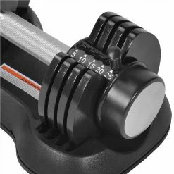 Adjustable Dumbbell 25 lbs with Fast Automatic Adjustable and Weight Plate for Body Workout Home Gym - Black -Sports Shop Adjustable Dumbbell 25 lbs with Fast Automatic Adjustable and Weight Plate for Body Workout Home Gym black Note Single 455371 5