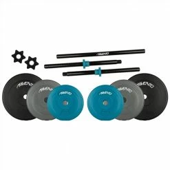 Avento Adjustable Barbell Set 20 kg Black. Blue and Grey -Sports Shop Avento Adjustable Barbell Set 20 kg Black Blue and Grey 474640 5