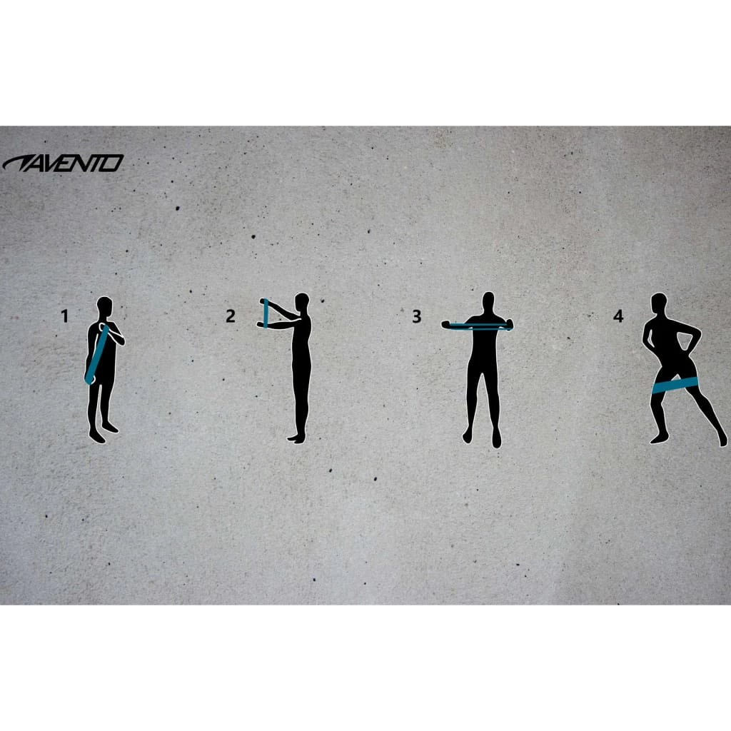 Avento Fitness Resistance Band Set 4 Avento Fitness Resistance Band Set - Image 2