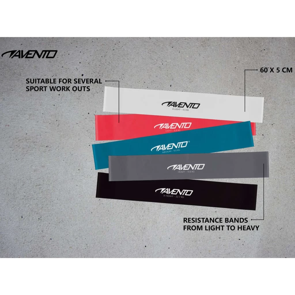 Avento Fitness Resistance Band Set 7 Avento Fitness Resistance Band Set - Image 5