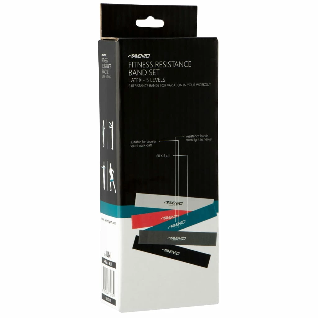 Avento Fitness Resistance Band Set 8 Avento Fitness Resistance Band Set - Image 6