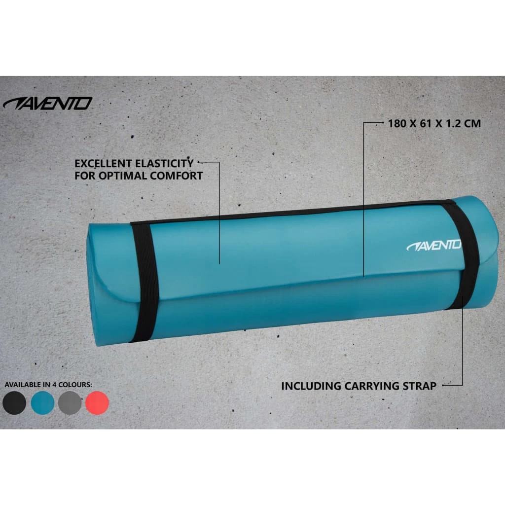 Avento Fitness/Yoga Mat NBR Foam Blue 8 Avento Fitness/Yoga Mat NBR Foam Blue - Image 6