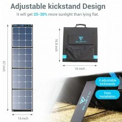 BLUETTI POWEROAK SP120 120W Solar Panel for AC200P/EB70/AC50S/EB150/EB240 Solar Generator Portable Foldable Solar Panel for Outdoor -Sports Shop BLUETTI SP120 120W Solar Panel for AC200P EB70 AC50S EB150 EB240 Solar 472810 2