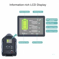 BULLBAT Adventurer 700 613Wh/700W Portable Power Station Solar Power Generators for Outdoor & Indoor - Black -Sports Shop BULLBAT Adventurer 700 613Wh 700W Portable Power Station 497282 4