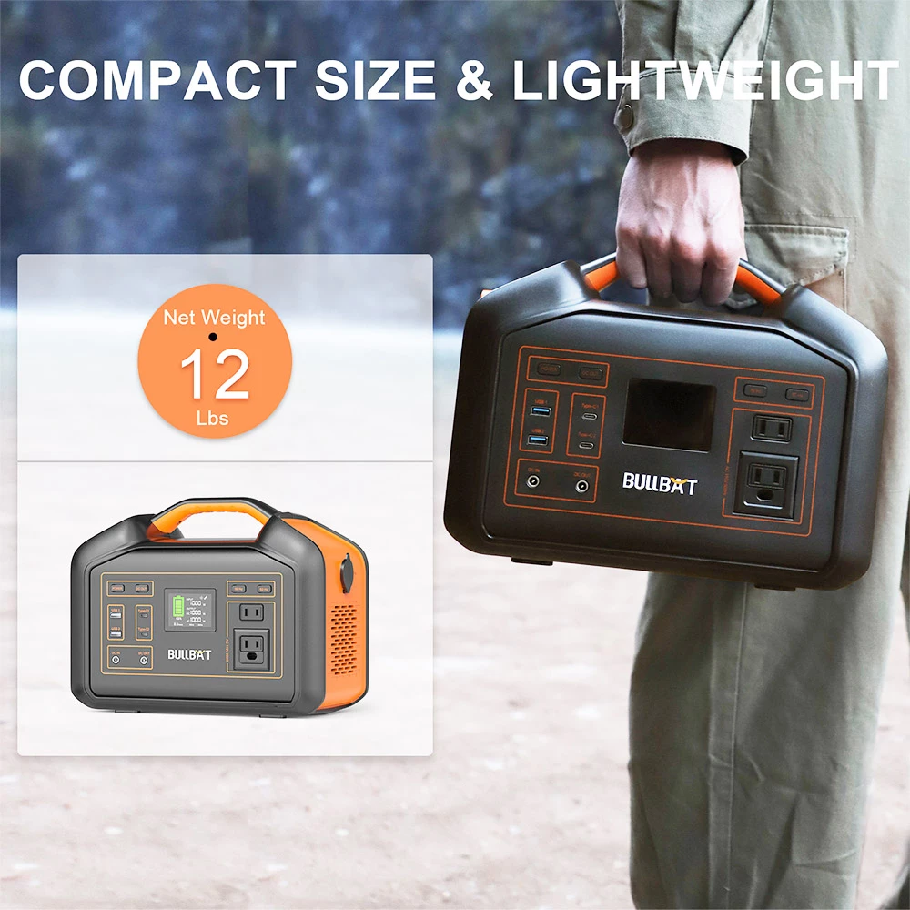 BULLBAT Pioneer 500 505Wh/500W Portable Power Station Solar Power Generators Backup Power Supply for Outdoor & Indoor 7 BULLBAT Pioneer 500 505Wh/500W Portable Power Station Solar Power Generators Backup Power Supply for Outdoor & Indoor - Image 5