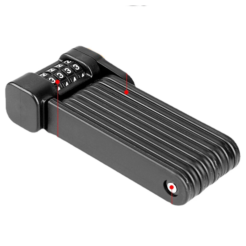 Bicycle Folding Lock Lengthen Anti Theft Heavy Duty Strong Foldable Lock For E Bike Scooter Motorcycle 5 Bicycle Folding Lock Lengthen Anti Theft Heavy Duty Strong Foldable Lock For E Bike Scooter Motorcycle - Image 3