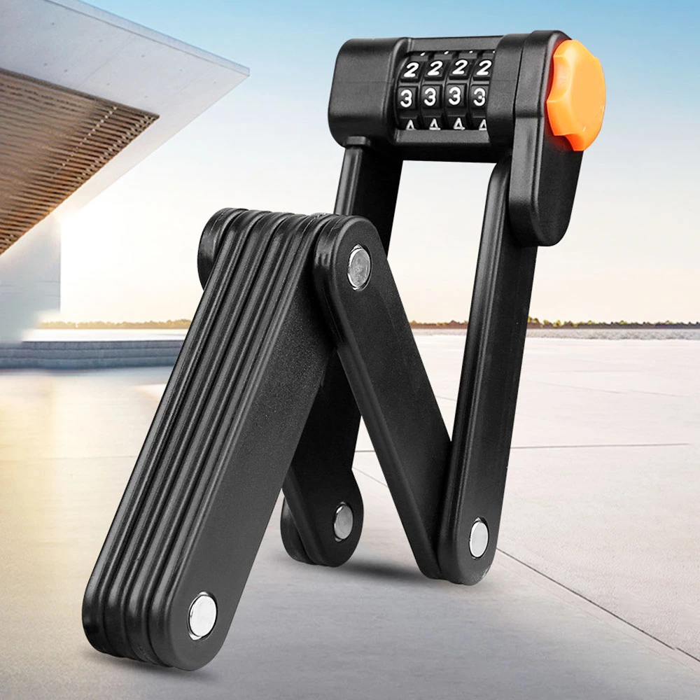 Bicycle Folding Lock Lengthen Anti Theft Heavy Duty Strong Foldable Lock For E Bike Scooter Motorcycle 8 Bicycle Folding Lock Lengthen Anti Theft Heavy Duty Strong Foldable Lock For E Bike Scooter Motorcycle - Image 6