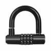 Bicycle U Lock 4-digit Combination Password Lock Anti-theft Heavy Duty Gym Locker for Bikes, Motorcycles, Scooters - Black -Sports Shop Bicycle U Lock 4 digit Combination Password Lock Black 518199 0
