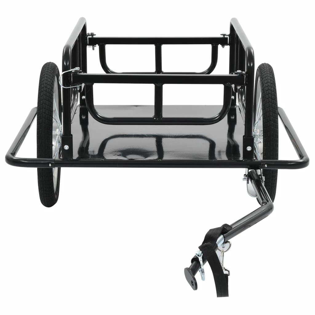 Bike Cargo Trailer 130x73x48.5 cm Steel Black 5 Bike Cargo Trailer 130x73x48.5 cm Steel Black - Image 3