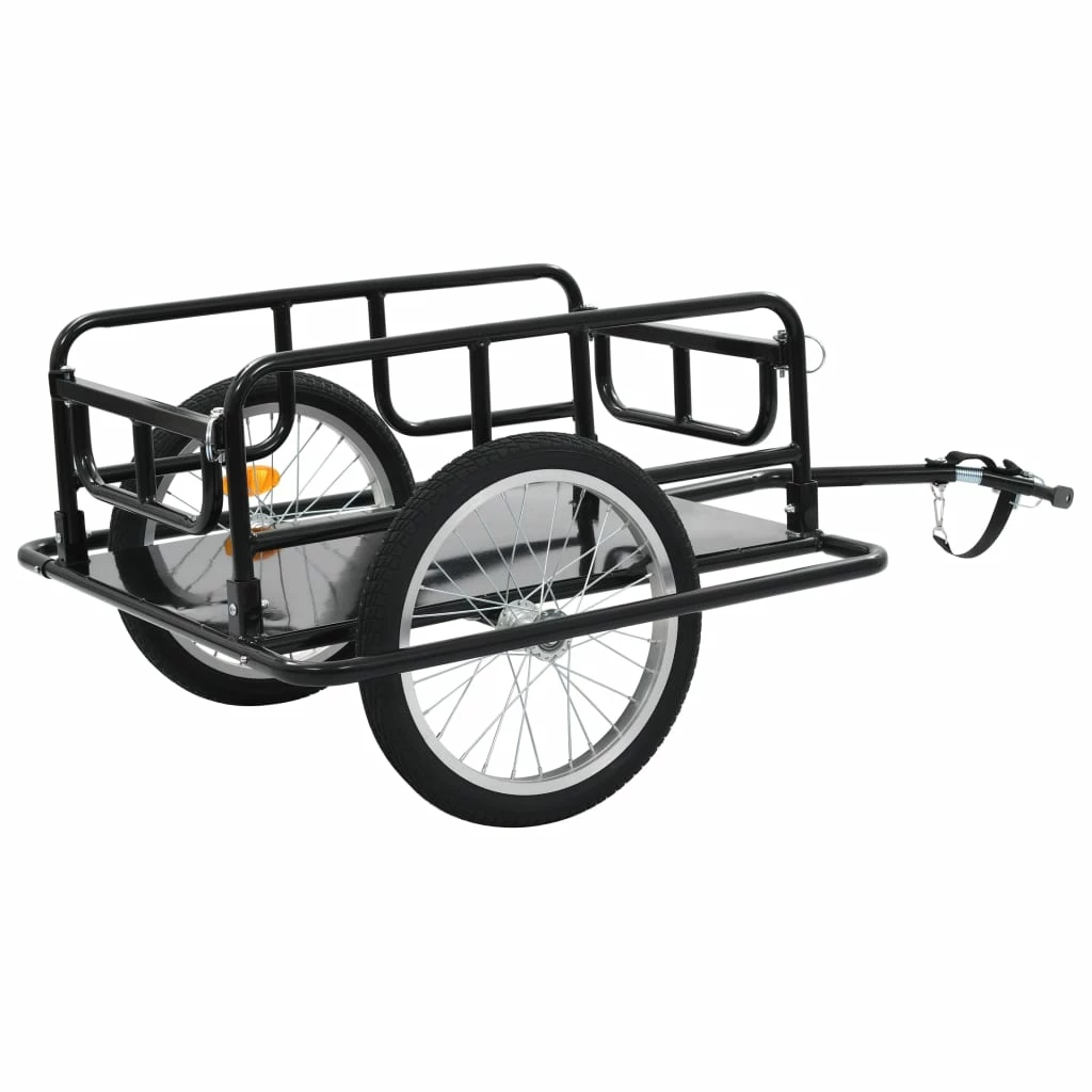 Bike Cargo Trailer 130x73x48.5 cm Steel Black 6 Bike Cargo Trailer 130x73x48.5 cm Steel Black - Image 4