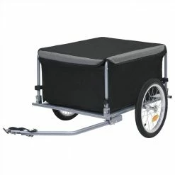 Bike Cargo Trailer Black and Grey 65 kg