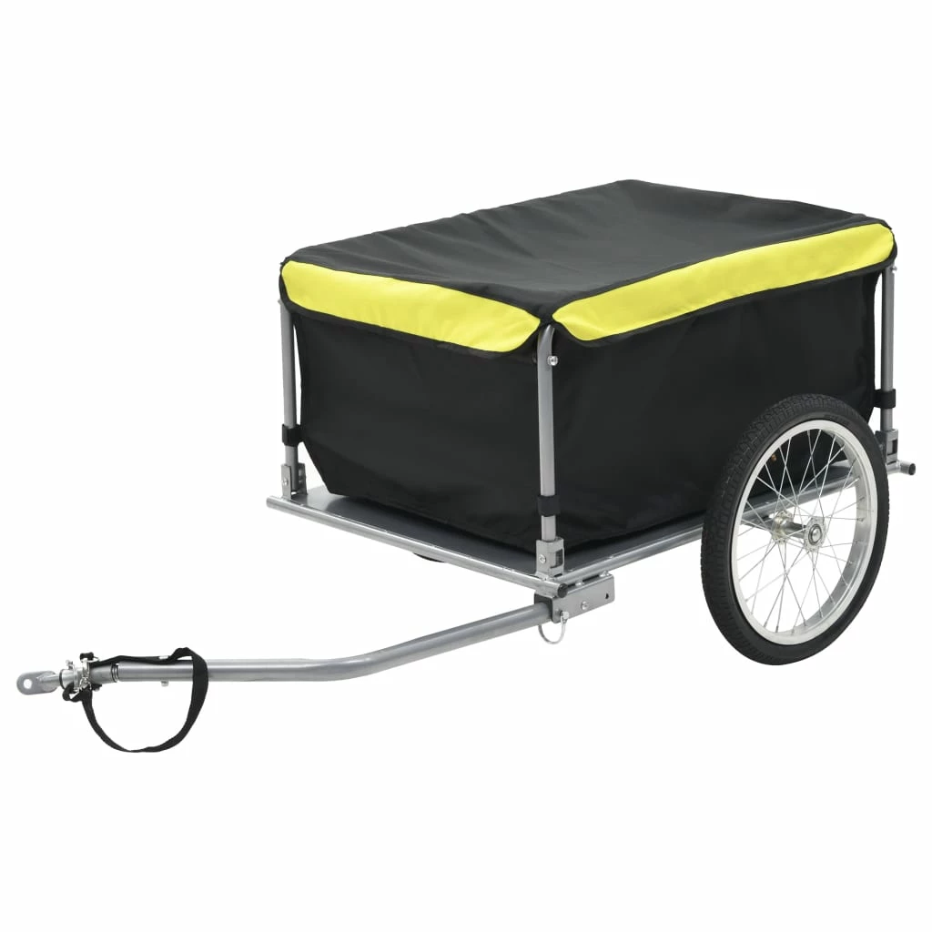 Bike Cargo Trailer Black and Yellow 65 kg 3 Bike Cargo Trailer Black and Yellow 65 kg