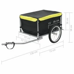 Bike Cargo Trailer Black and Yellow 65 kg 13 Bike Cargo Trailer Black and Yellow 65 kg -Sports Shop Bike Cargo Trailer Black and Yellow 65 kg 427176 5