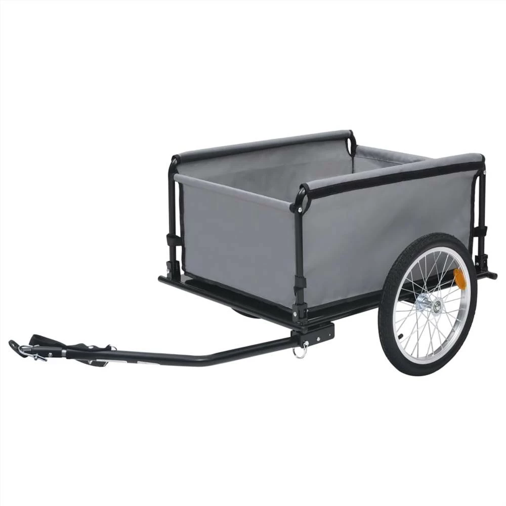 Bike Cargo Trailer Grey and Orange 65 kg 4 Bike Cargo Trailer Grey and Orange 65 kg - Image 2