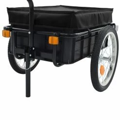 Bike Cargo Trailer/Hand Wagon 155x61x83 cm Steel Black -Sports Shop Bike Cargo Trailer Hand Wagon 155x61x83 cm Steel Black 427161 5
