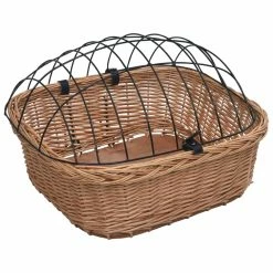 Bike Front Basket with Cover 50x45x35 cm Natural Willow -Sports Shop Bike Front Basket with Cover 50x45x35 cm Natural Willow 427228 3