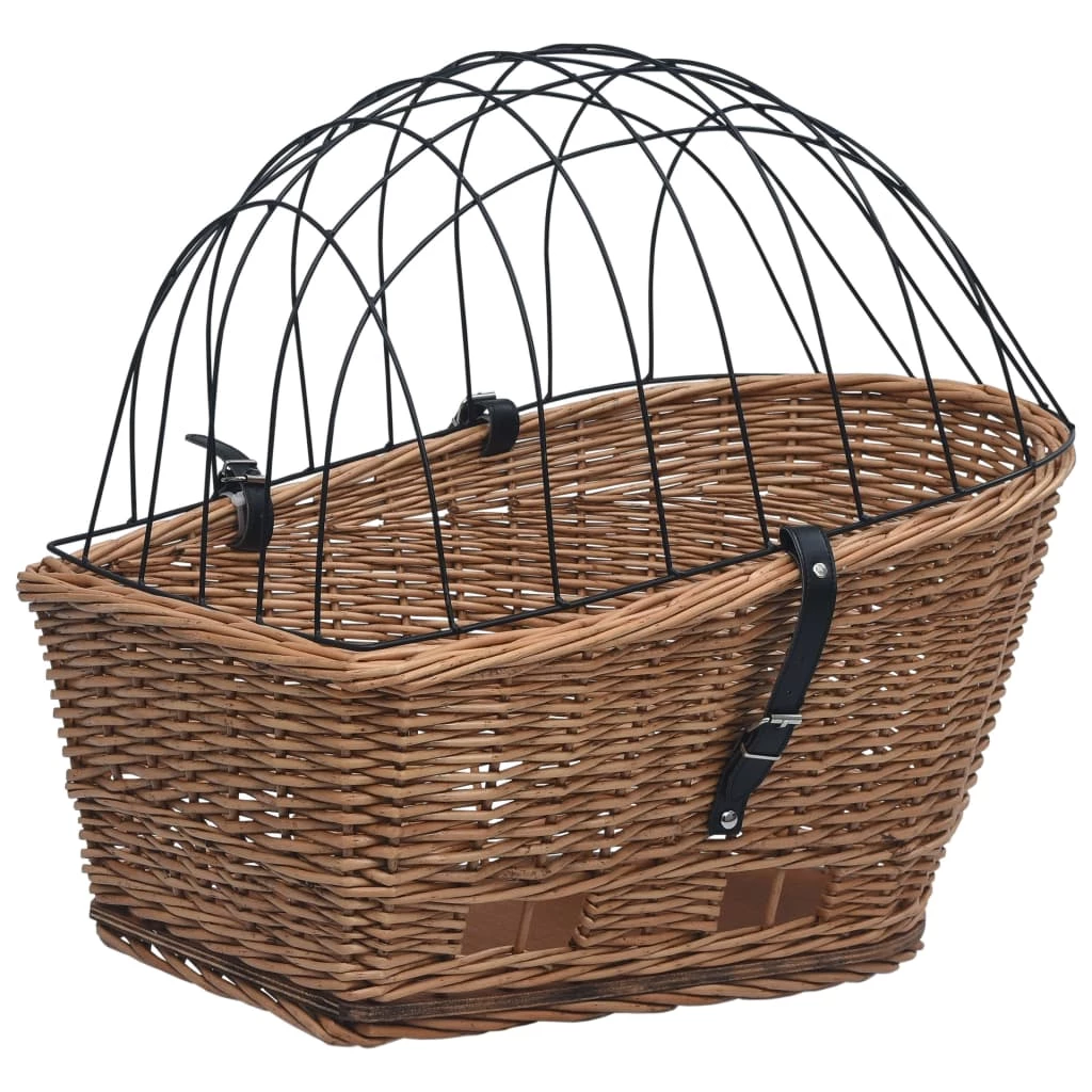 Bike Rear Basket with Cover 55x31x36 cm Natural Willow 6 Bike Rear Basket with Cover 55x31x36 cm Natural Willow - Image 4