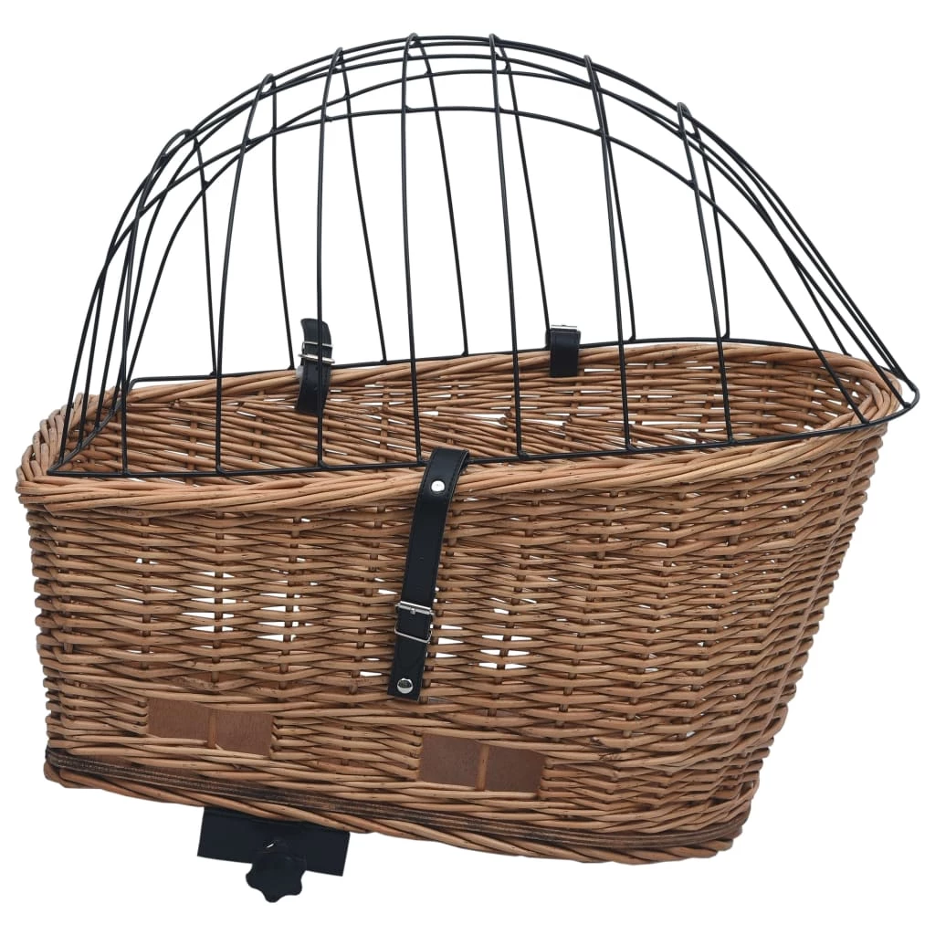 Bike Rear Basket with Cover 55x31x36 cm Natural Willow 8 Bike Rear Basket with Cover 55x31x36 cm Natural Willow - Image 6