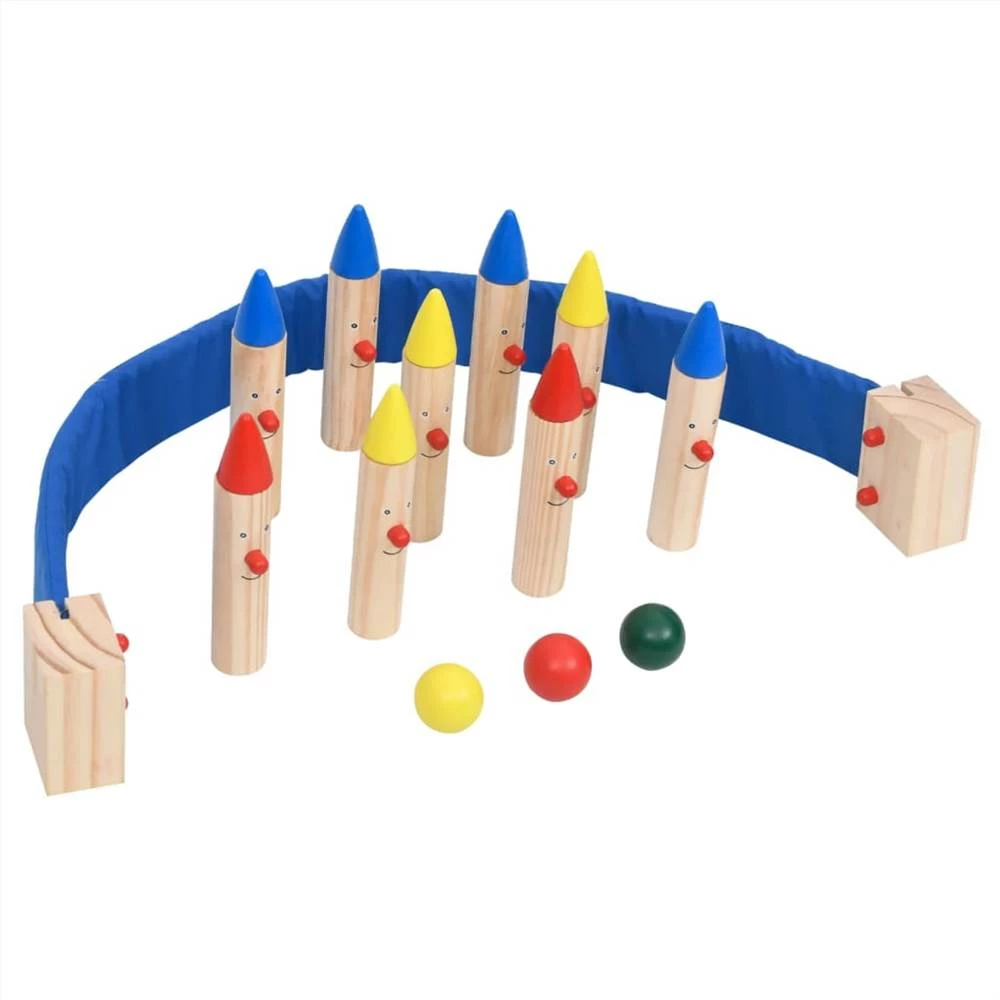Bowling Game Multicolour Solid Pinewood 3 Bowling Game Multicolour Solid Pinewood