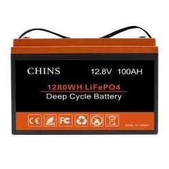 CHINS LiFePO4 Battery 12V 100AH Lithium Battery - Built-in 100A BMS, Perfect for Replacing Most of Backup Power, Home Energy Storage and Off-Grid -Sports Shop CHINS 12V 100Ah LiFePO4 Lithium Battery 516660 4